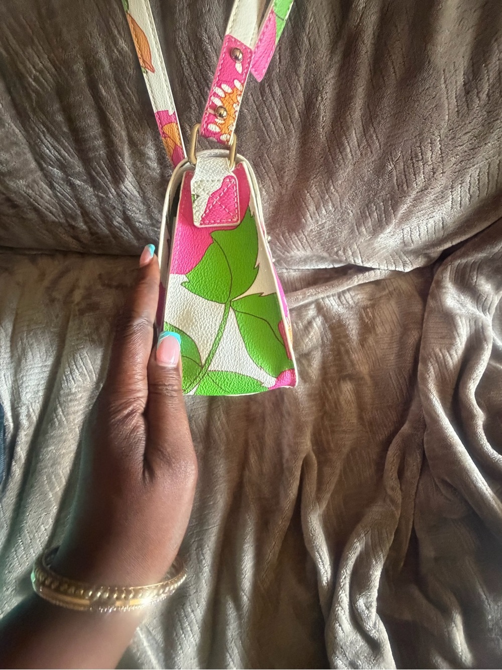 kate spade Pink and Green Floral Crossbody Bag - Picture 3 of 13